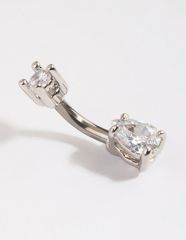 Titanium Small Circular Pear Belly Bar