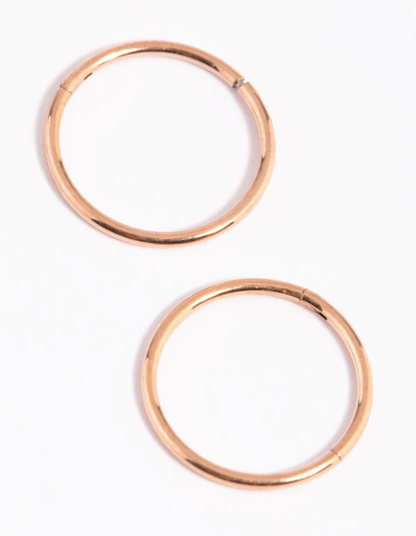 Gold Plated Surgical Steel Fine Sleeper Earrings 10MM