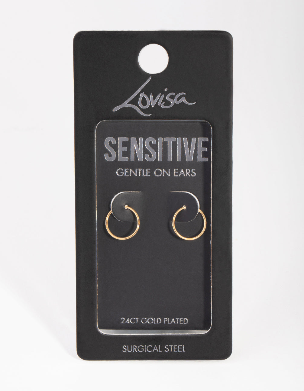 Gold Plated Surgical Steel Sleeper Earrings 10MM