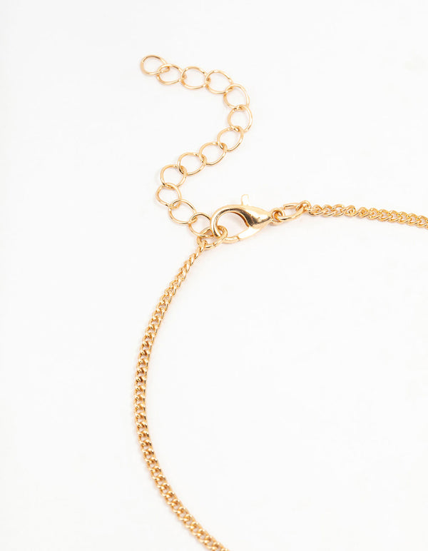 Gold Beaded Shell Anklets 2-Pack