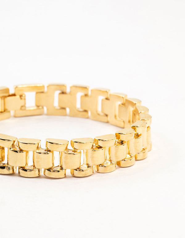 Gold Plated Watch Chain Bracelet