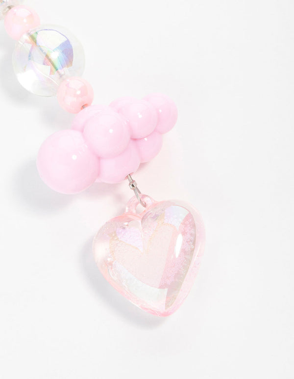 Pink Cloud Bow Keychain