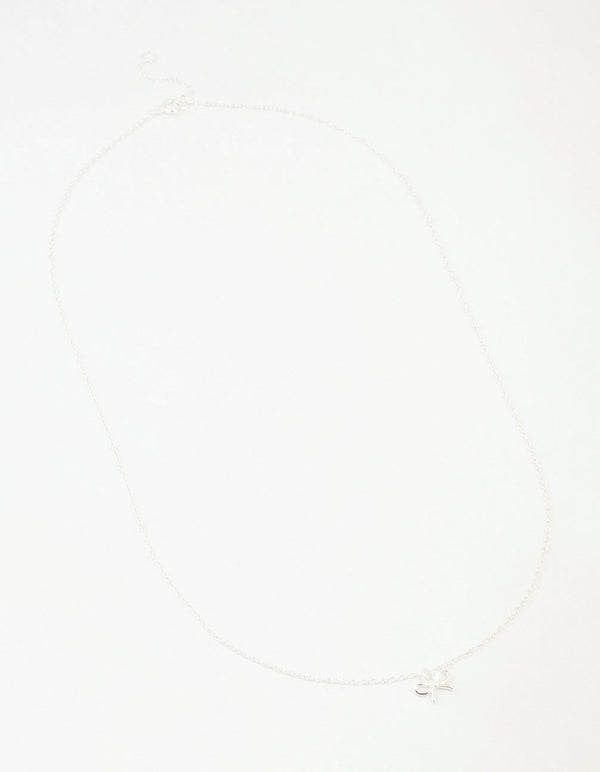 Sterling Silver Bow Necklace