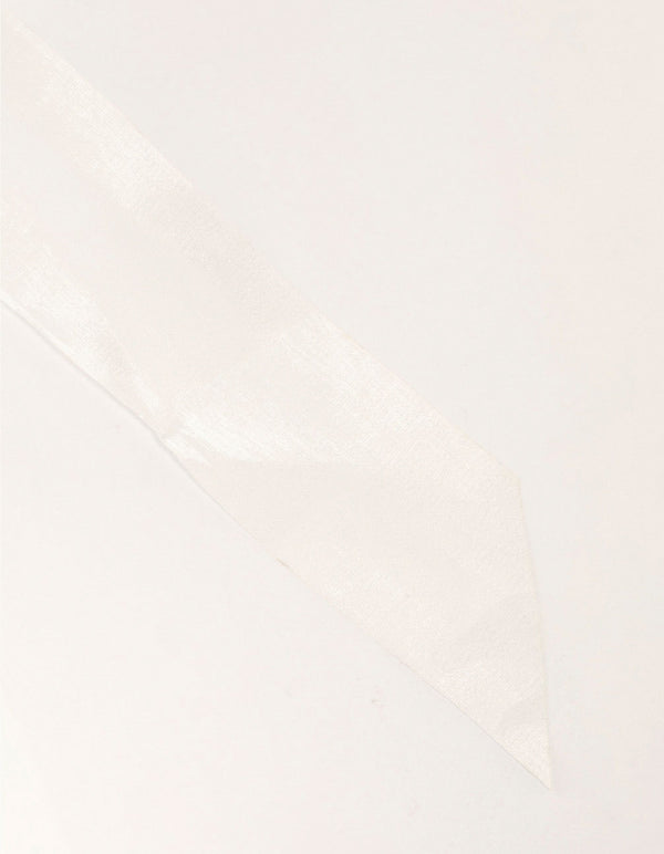 Large White Organza Fabric Bows 2-Pack