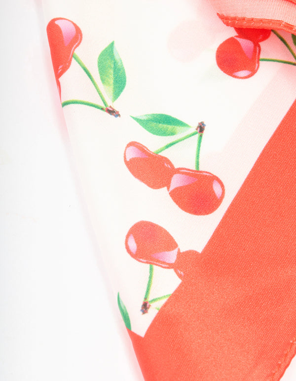 Classic Cherry Fabric Scarf