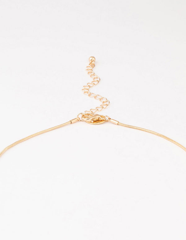 Black & Gold Layered Disc Necklace