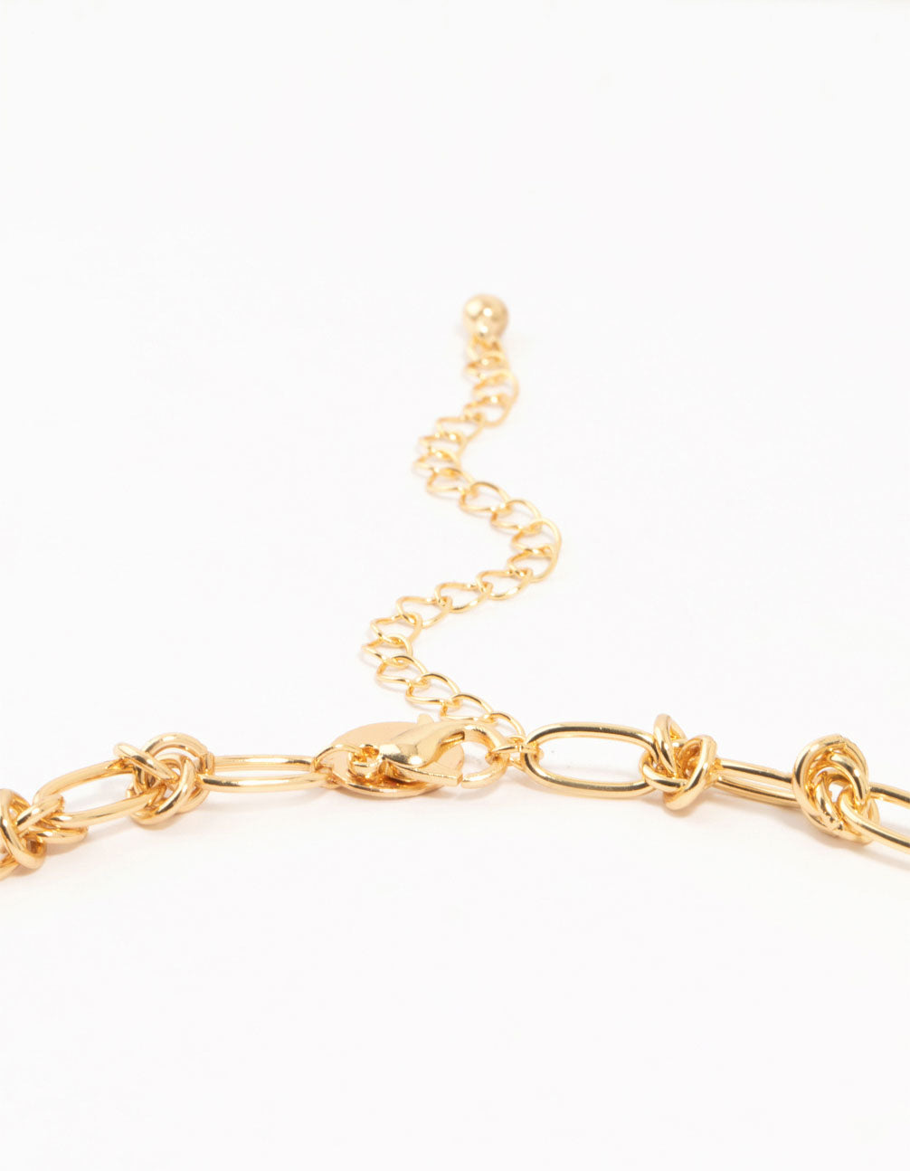 Gold Plated Freshwater Pearl & Knotted Necklace