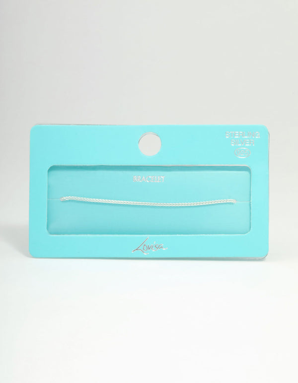 Sterling Silver Box Chain Bracelet