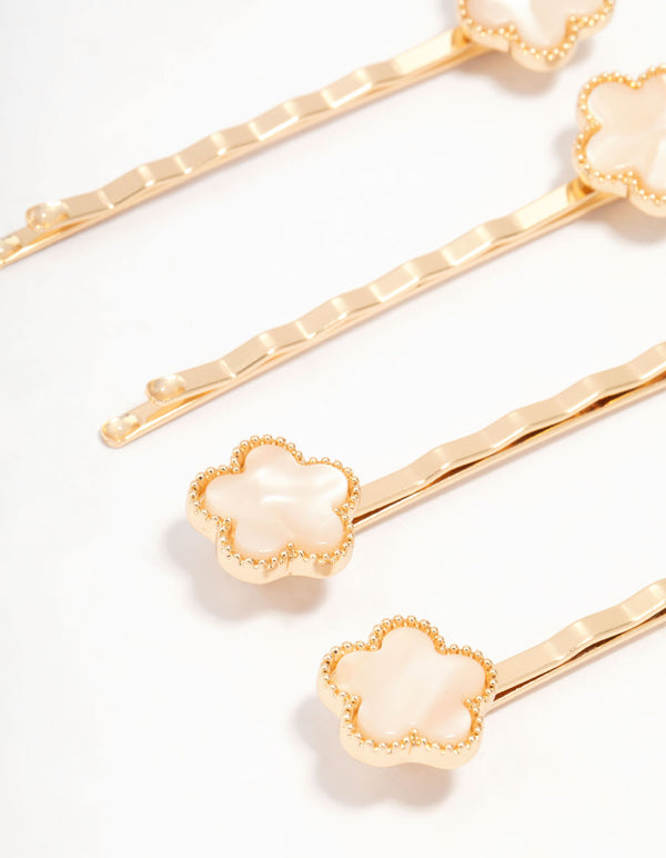 Acrylic Flower Slide Clips 4-Pack