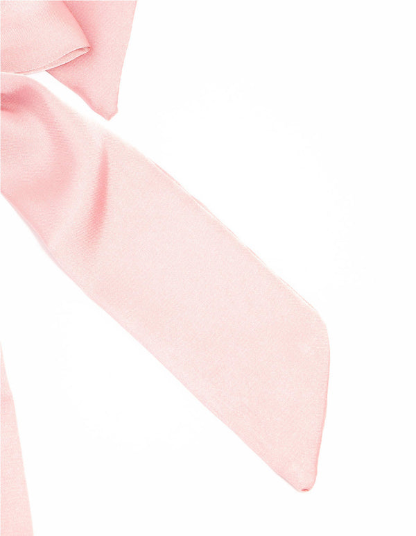 Medium Pink Satin Bow Clips 2-Pack