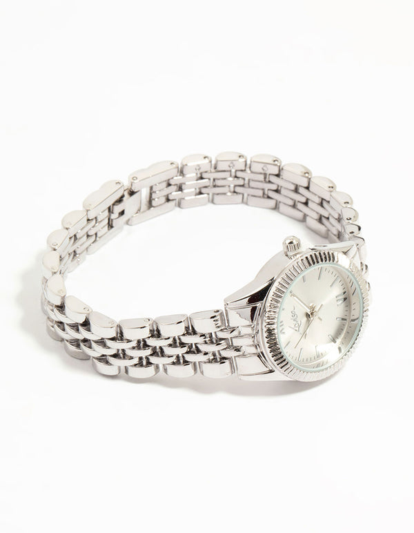 Silver Round Small Watch