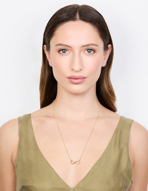 Gold Diamante Infinity Necklace