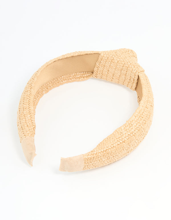 Raffia Twisted Knit Headband