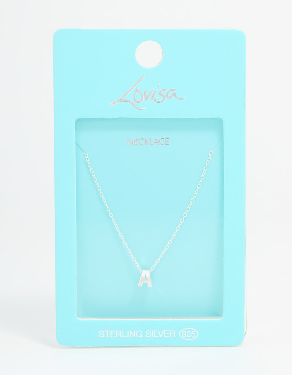 Sterling Silver Initial A Necklace