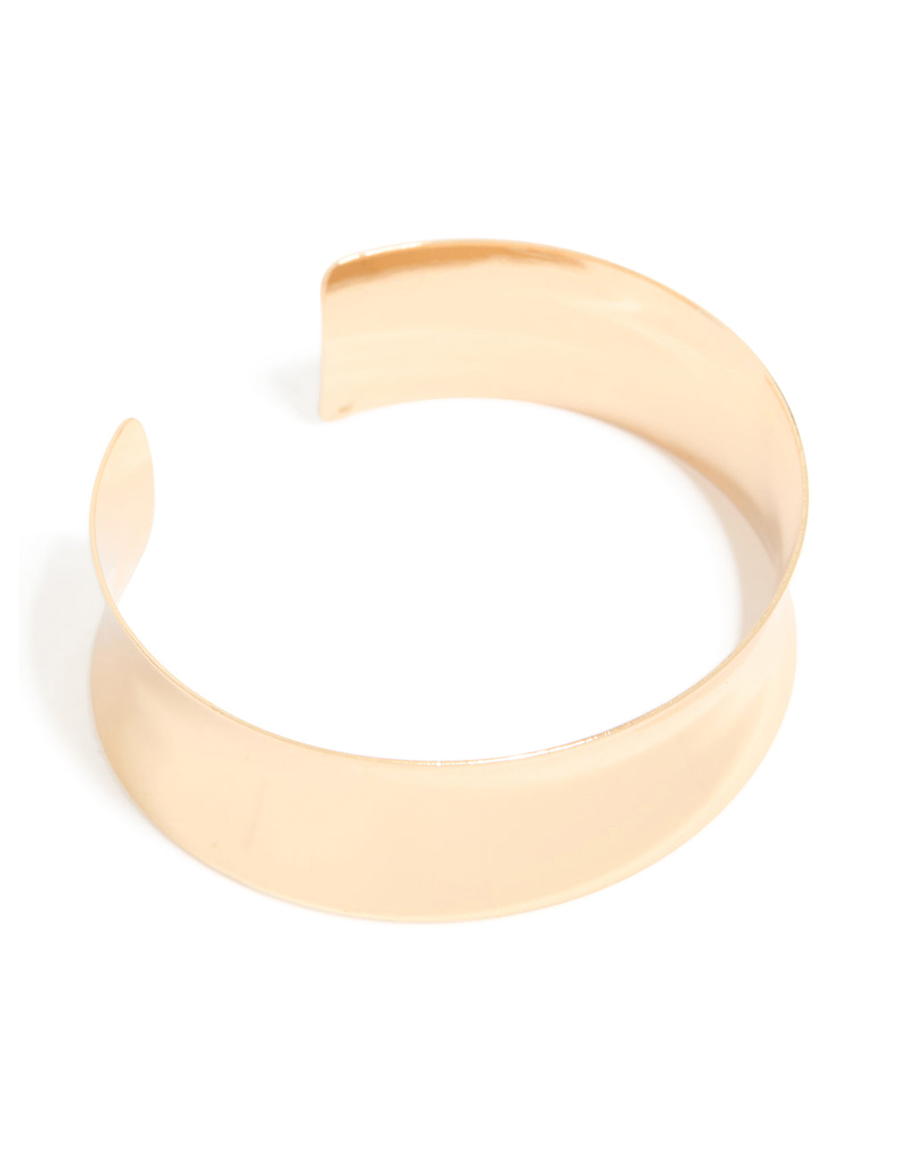 Gold Flat Wide Wrist Cuff