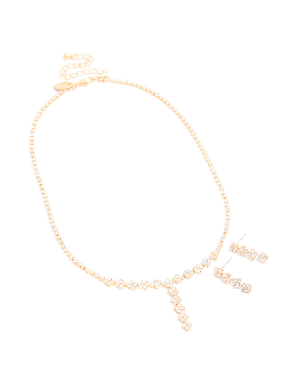 Clover Drop Necklace & Earrings Set