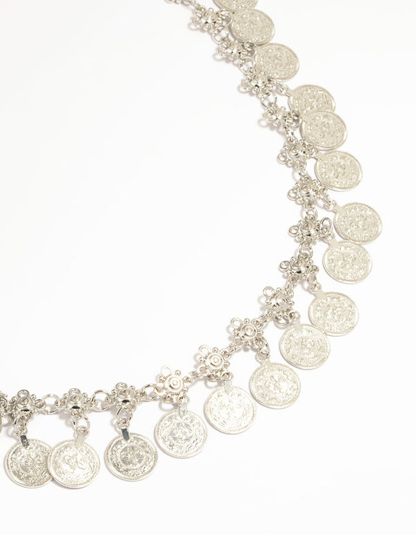Silver Coin Charm Belt