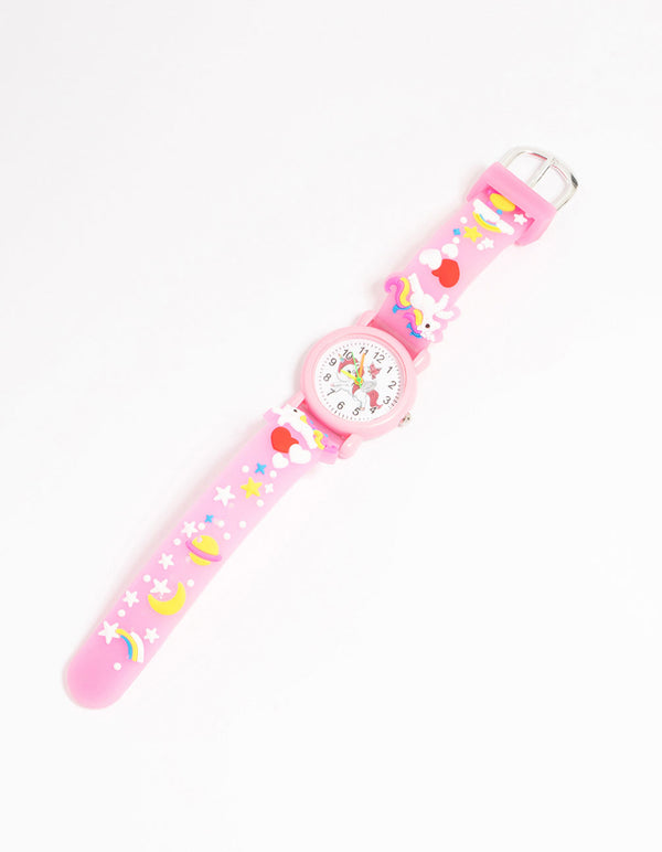 Kids Pink Unicorn Youth Watch