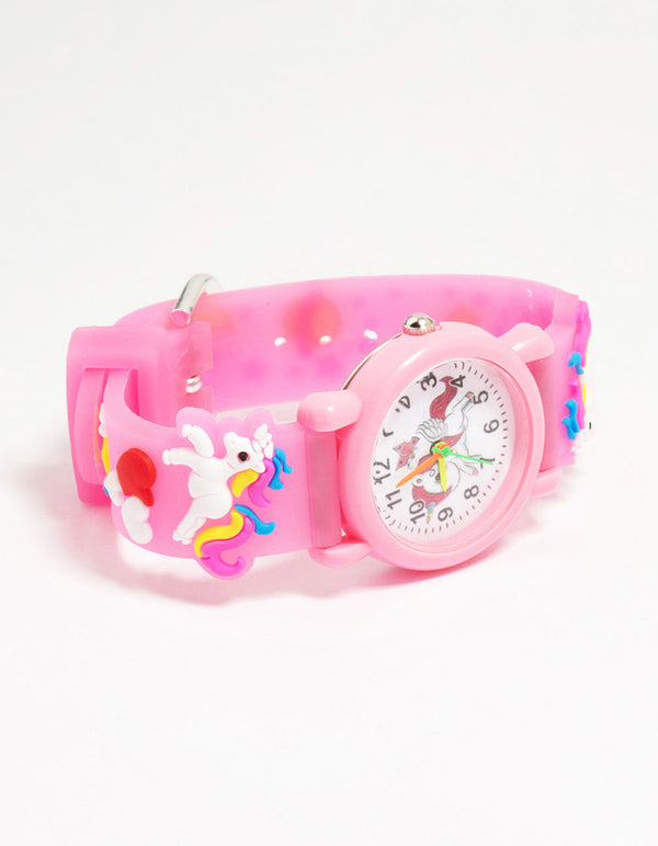 Kids Pink Unicorn Youth Watch