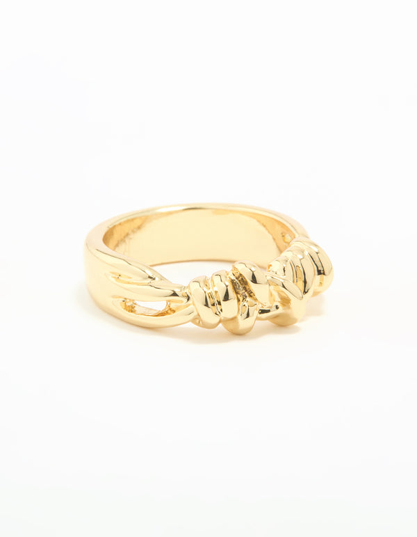 Gold Plated Dainty Knot Ring