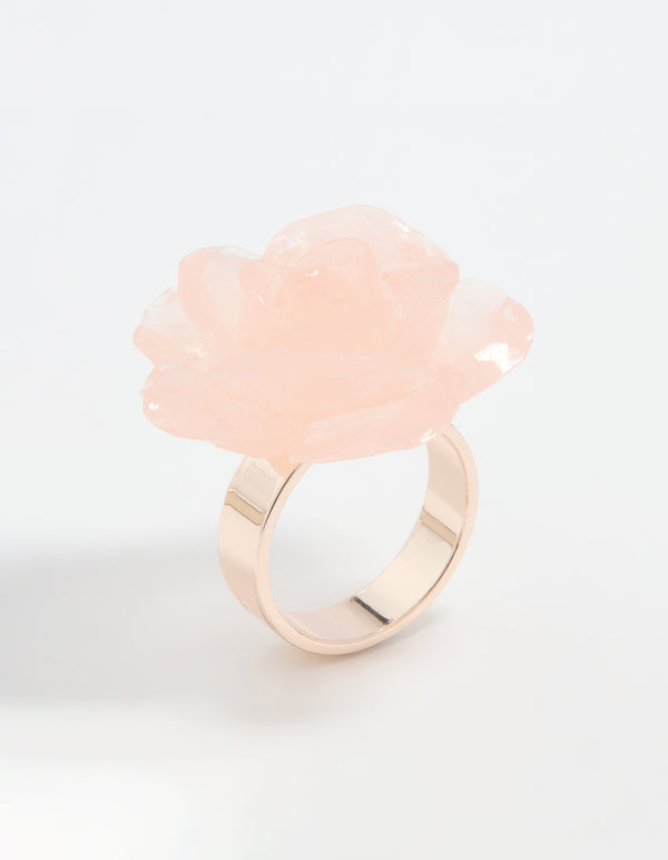 Rose Gold Large Rosette Ring