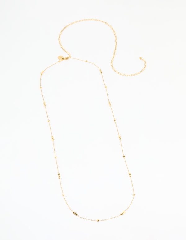 Waterproof Gold Plated Stainless Steel Beaded Waist Chain