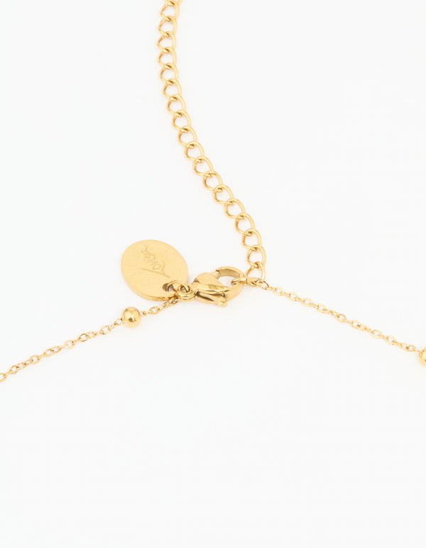 Waterproof Gold Plated Stainless Steel Beaded Waist Chain
