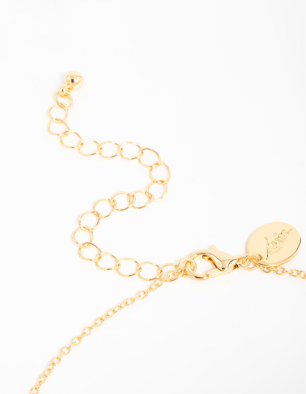 Gold Plated Cubic Zirconia Cross Y-Necklace