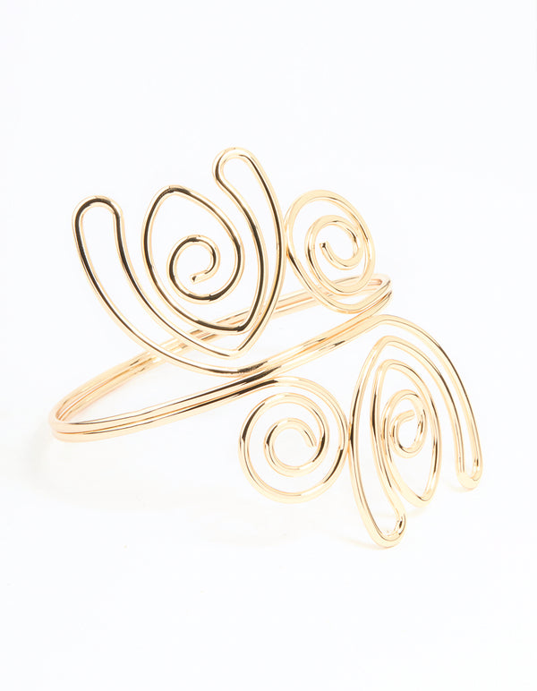 Gold Swirl Arm Cuff