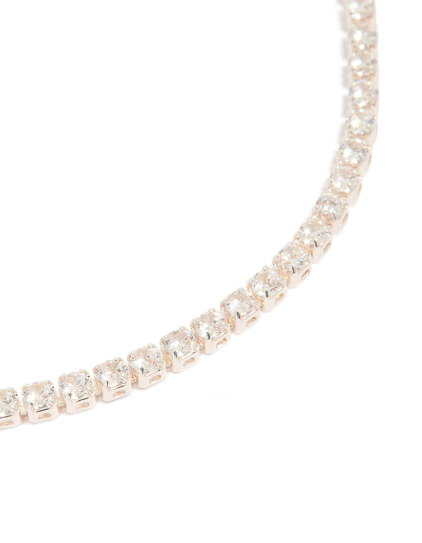 Silver Cubic Zirconia Mini Tennis Bracelet