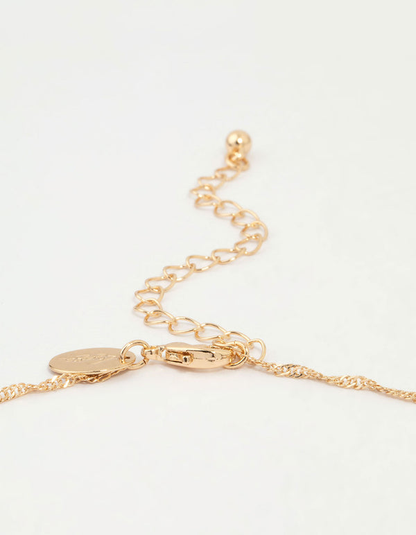 Gold Evil Eye Pendant Necklace