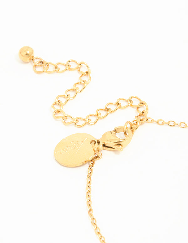 Waterproof Gold Plated Stainless Steel Flower Bracelet