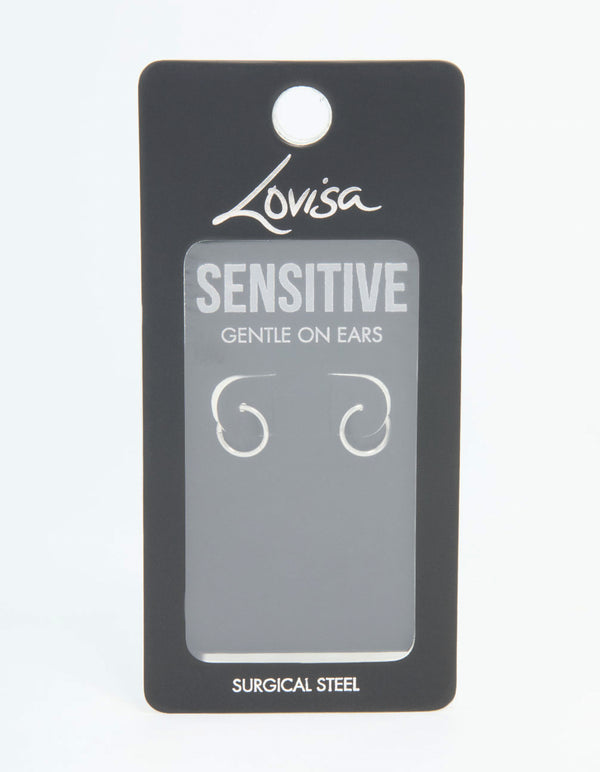 Surgical Steel Sleeper Earrings 7 MM