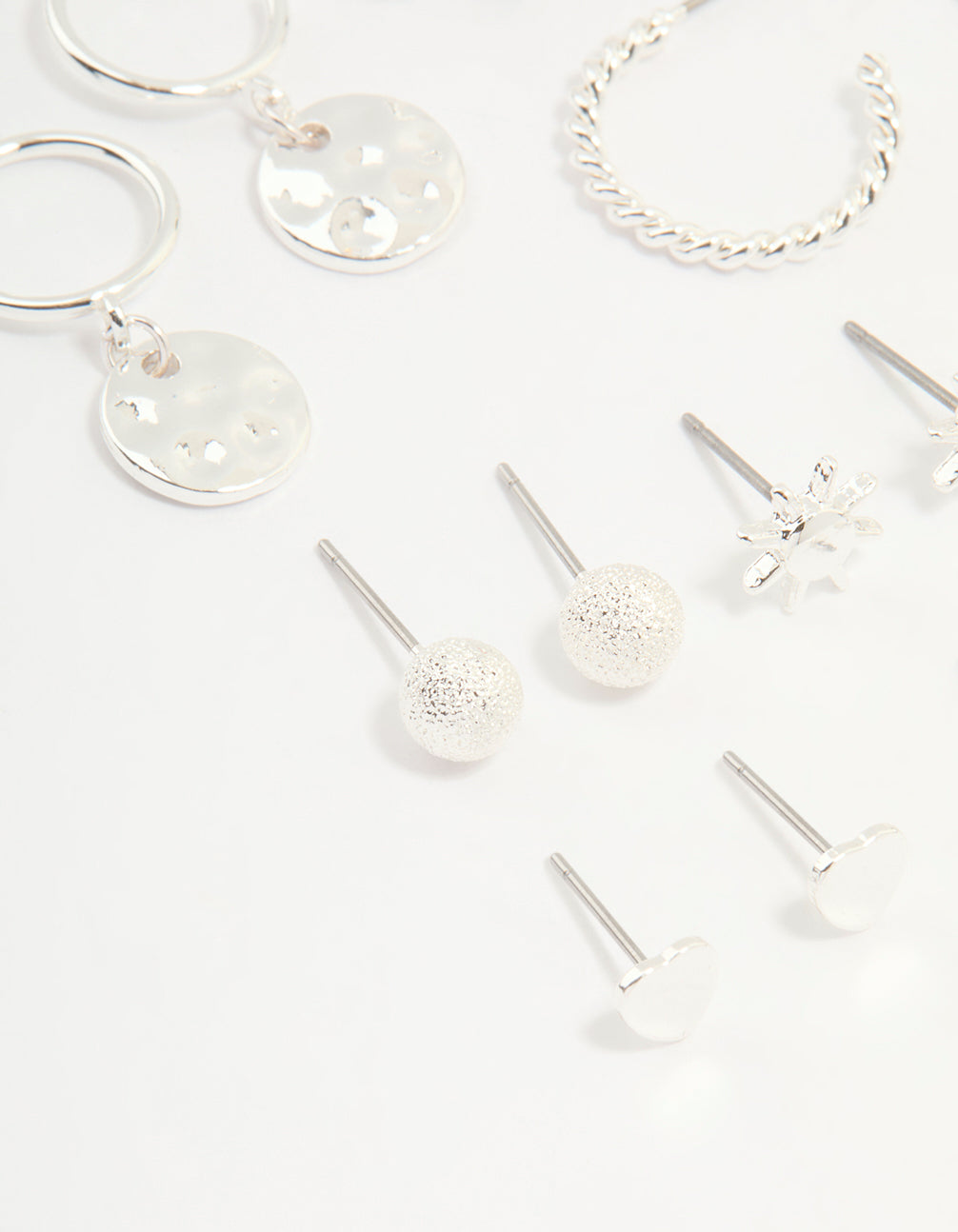 Silver Celestial Hoop & Stud Earrings 12-Pack