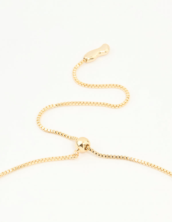 Gold Plated Teardrop Pendant Necklace