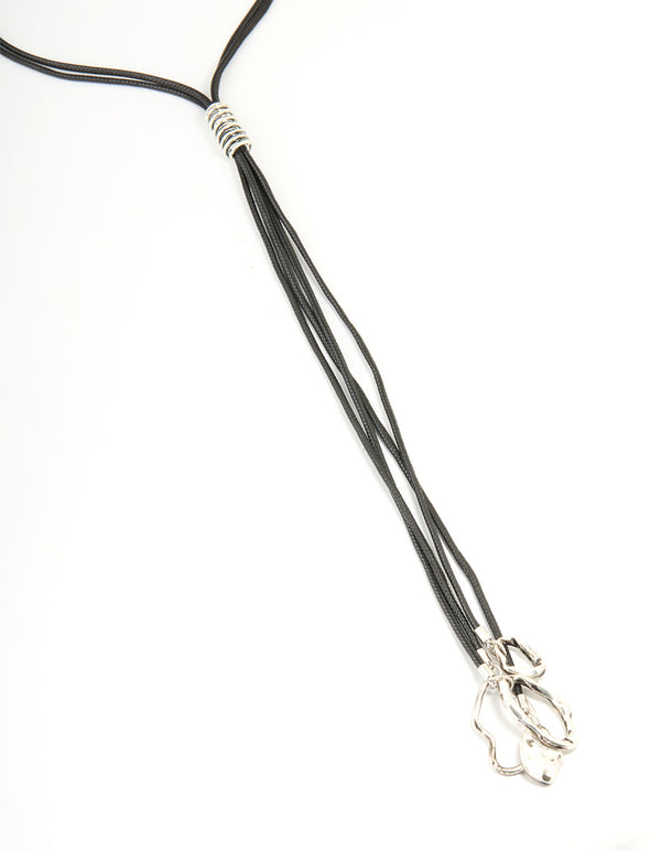 Antique Silver Cord Tassel Necklace