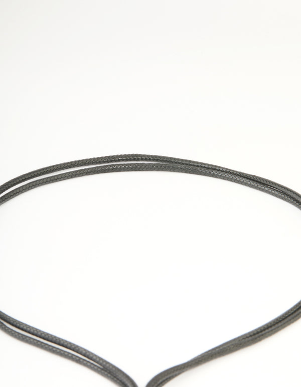 Antique Silver Cord Tassel Necklace