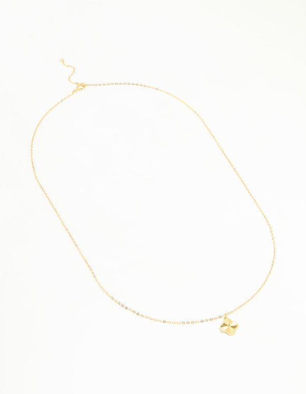 Gold Plated Sterling Silver Flower Necklace