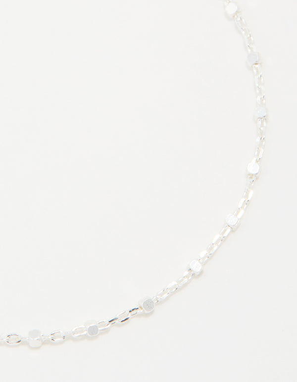 Sterling Silver Cube Chain Bracelet
