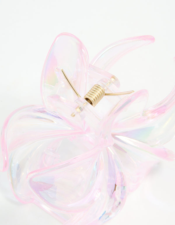 Iridescent Frangipani Claw Clip