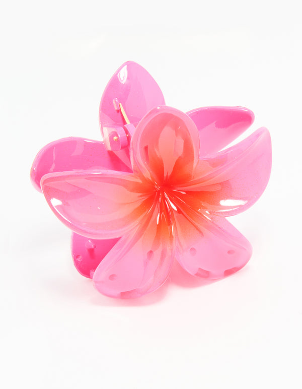 Watermelon Frangipani Hair Claw Clip