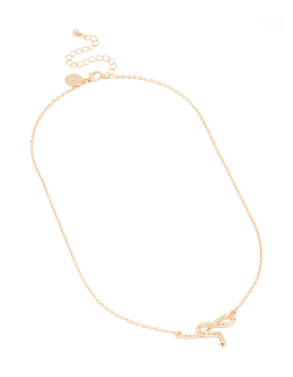 Gold Infinity Snake Necklace