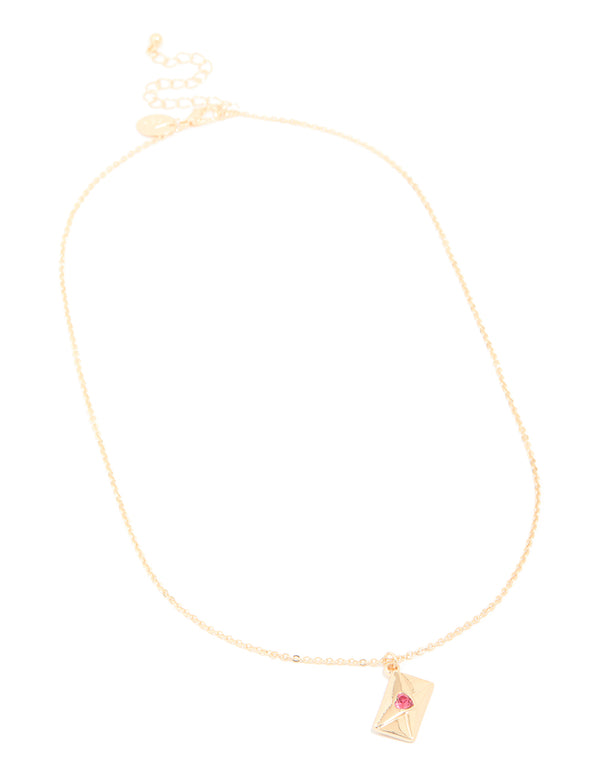 Gold Love Mail Necklace