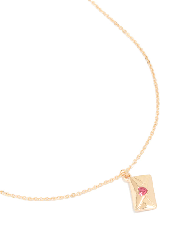 Gold Love Mail Necklace