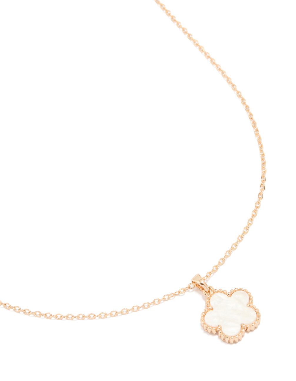 Gold Flower Pendant Necklace