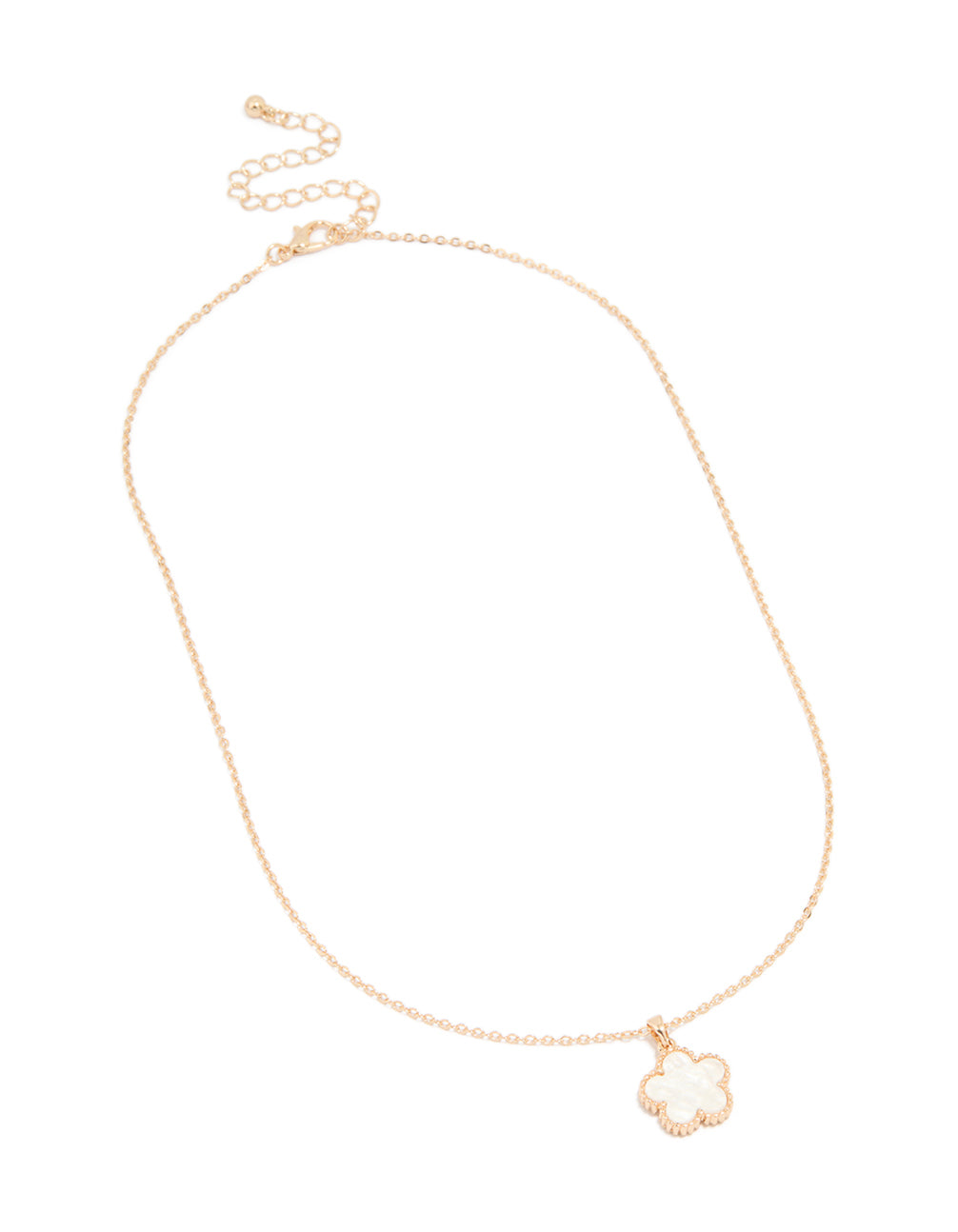 Gold Flower Pendant Necklace