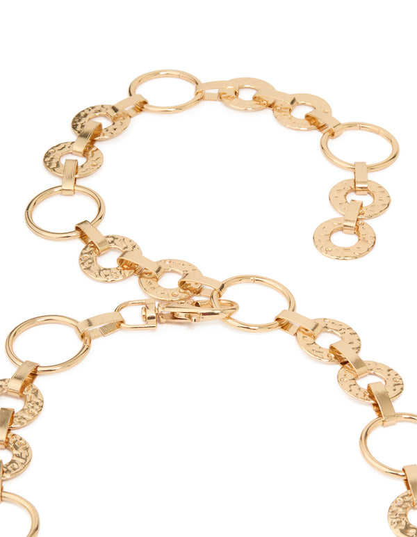 Gold Mixed Sized Circle Belt