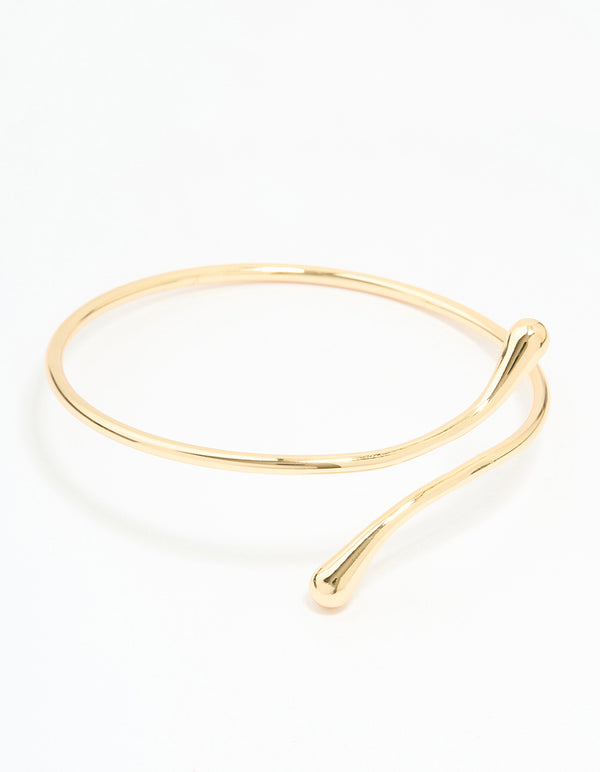 Gold Plated Molten Drop Arm Cuff