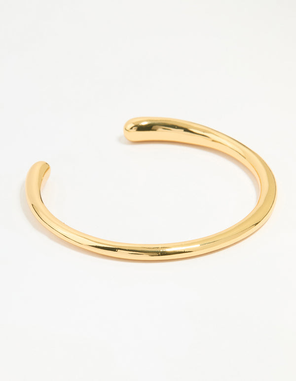 Gold Organic Open Wrist Cuff