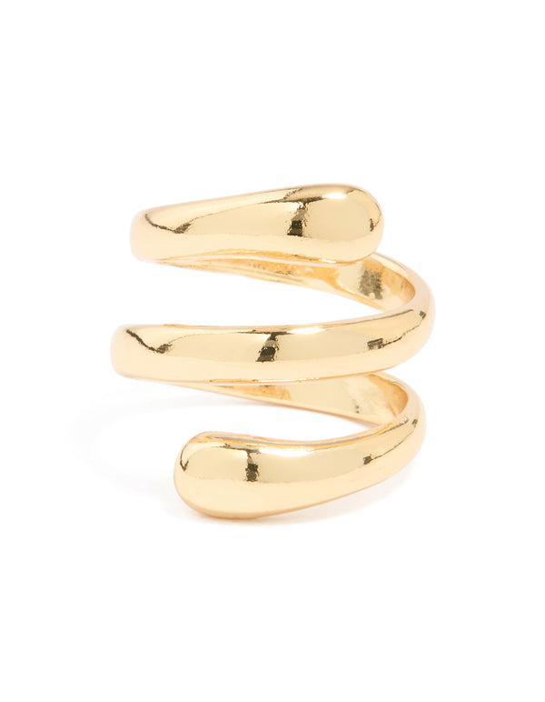 Gold Plated Triple Layer Twist Ring